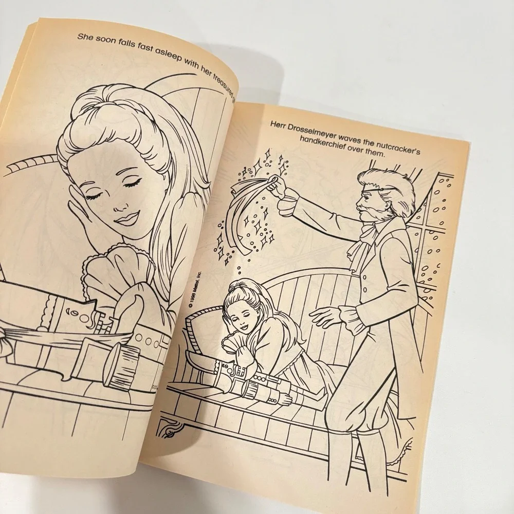 Vintage 1996 Barbie Dance the Nutcracker Golden Books Coloring Activity Book